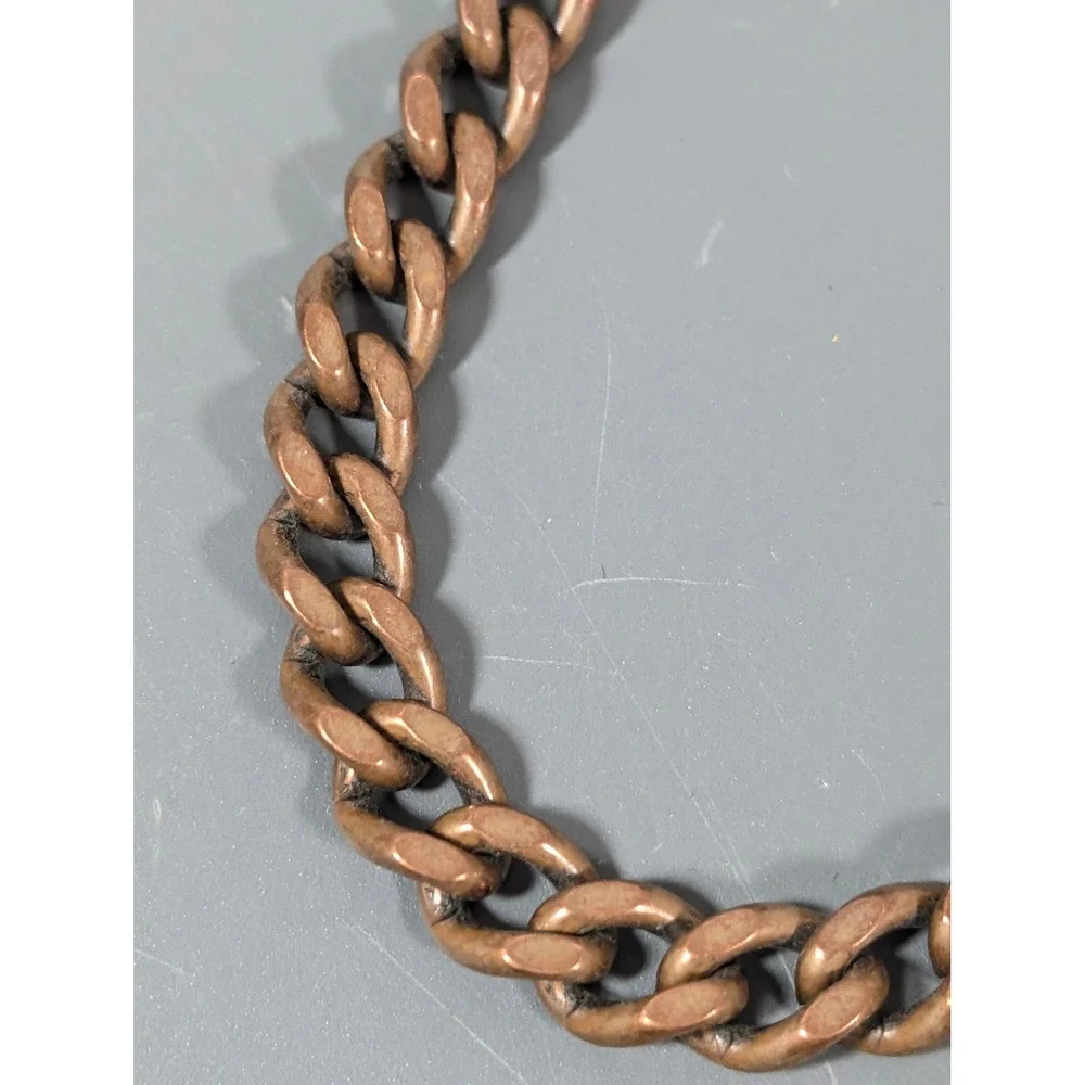 Vintage Copper Curb Chain Bracelet 7